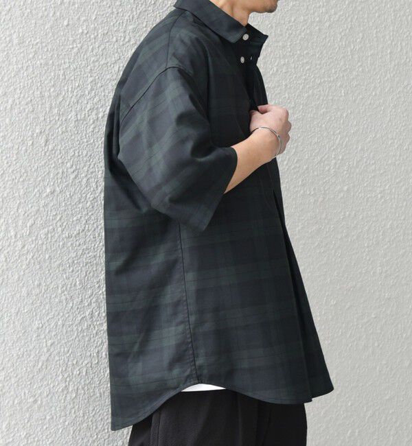 SHIPS any「SHIPS any:〈接触冷感/遮熱等〉ハイブリッドリネン プルオーバー シャツ(セットアップ対応)◇」|シャツ・ブラウス|ダークブルー