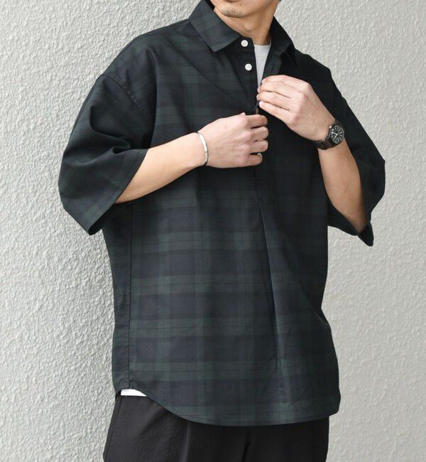 SHIPS any「SHIPS any:〈接触冷感/遮熱等〉ハイブリッドリネン プルオーバー シャツ(セットアップ対応)◇」|シャツ・ブラウス|