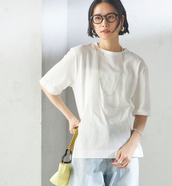 SHIPS for women「【SHIPS別注】V:room:コットン クレープ」|Tシャツ・カットソー|ホワイト系