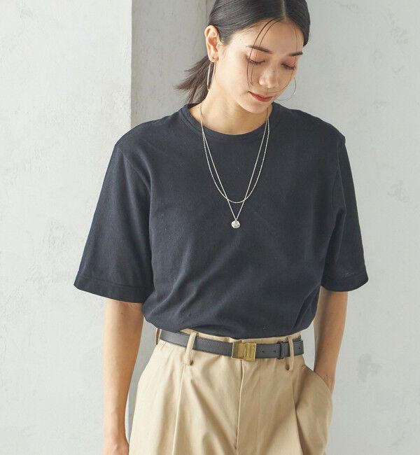 SHIPS for women「【SHIPS別注】V:room:コットン クレープ」|Tシャツ・カットソー|ブラック