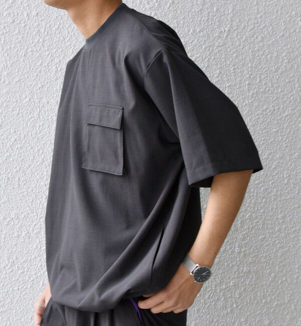 SHIPS any「SHIPS any:〈通気性/遮熱〉CALCULO サマートロピカル ポケット Tシャツ(セットアップ対応)◇」|Tシャツ・カットソー|