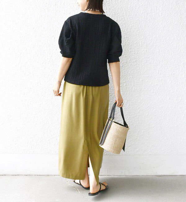 SHIPS for women「【WEB限定】〈手洗い可能〉バンピー シャーリング 5分袖 カーディガン」|カーディガン|