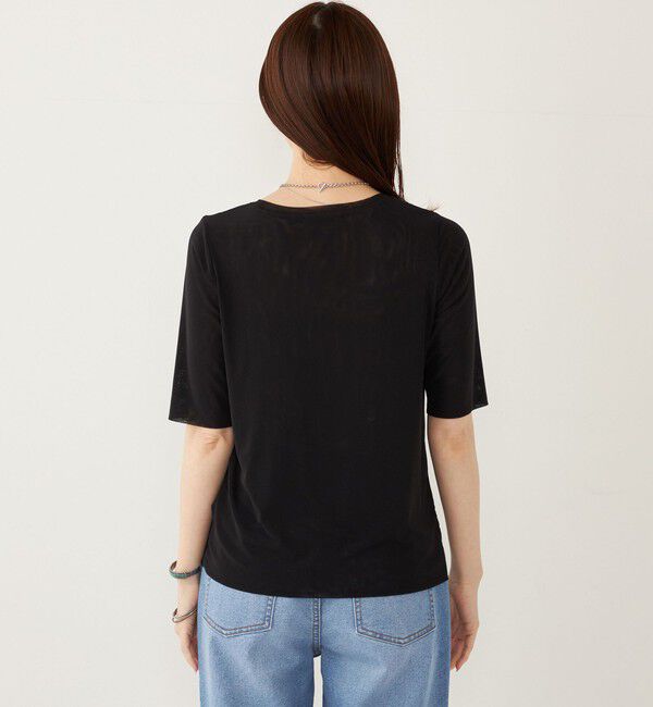 SHIPS Colors 「SHIPS Colors:〈手洗い可能〉チュール ショートスリーブ トップス」|Tシャツ・カットソー|