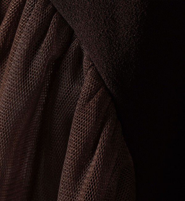 SHIPS Colors 「SHIPS Colors:〈手洗い可能〉ジョーゼット チュールスリーブ トップス」|Tシャツ・カットソー|