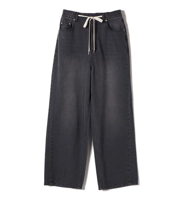 SHIPS for women「〈洗濯機可能〉ドロスト イージー デニム パンツ(ダークグレー)」|デニム|