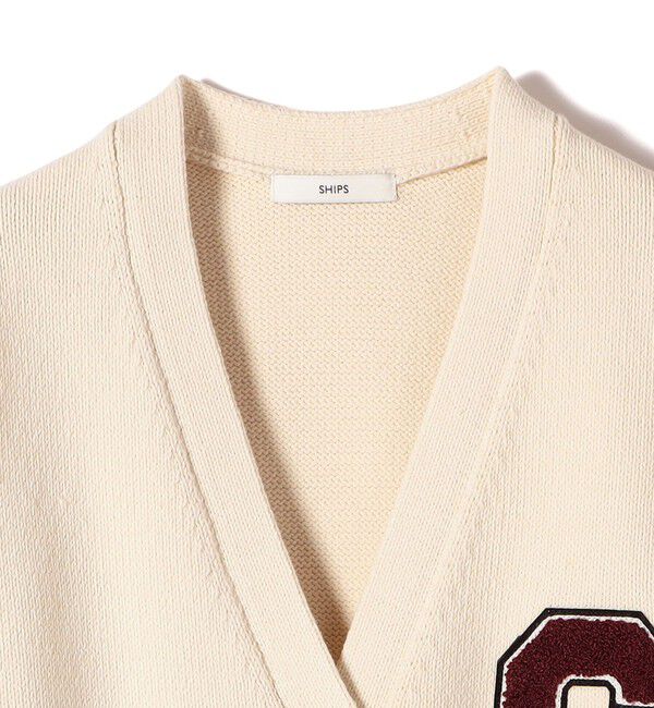 SHIPS for women「〈手洗い可能〉サガラ ワッペン レタード カーディガン」|カーディガン|