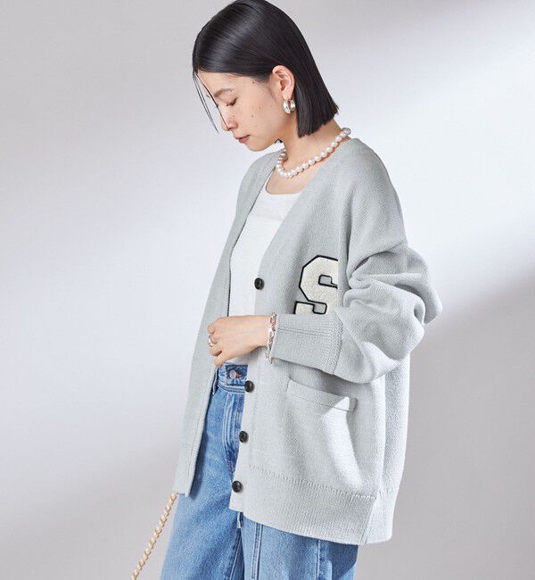 SHIPS for women「〈手洗い可能〉サガラ ワッペン レタード カーディガン」|カーディガン|
