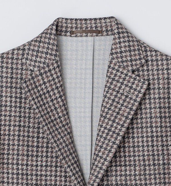 SHIPS「SHIPS: カネマサファブリック ジャージー プリント ガンクラブ ジャケット」|テーラードジャケット|