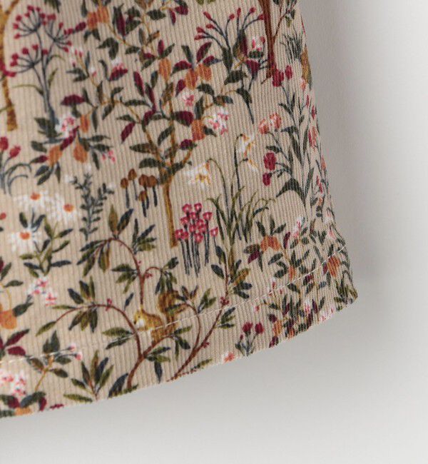 SHIPS KIDS「SHIPS KIDS:70～80cm / コーデュロイ ジャンスカ&times; テレコ ロンパース セット」|ロンパース|