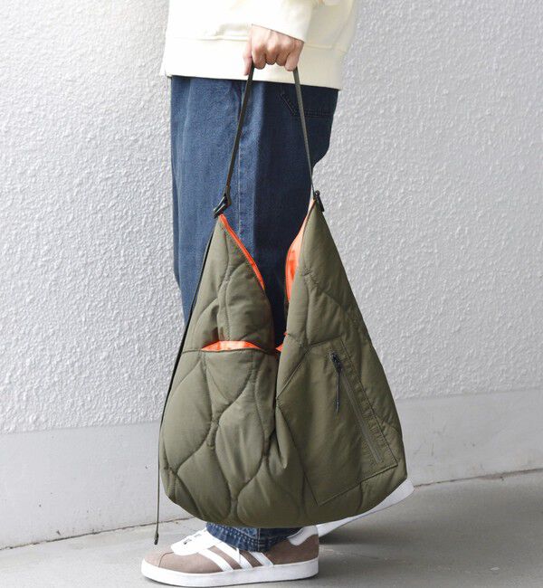 SHIPS any「SHIPS any: 2トーン キルティング アズマ 2WAY ショルダーバッグ◆」|ショルダー・メッセンジャー|オリーブ