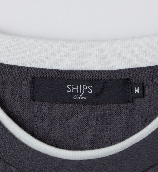 SHIPS Colors 「SHIPS Colors:フクレ ジャカード フェイクレイヤード ロンT」|Tシャツ・カットソー|