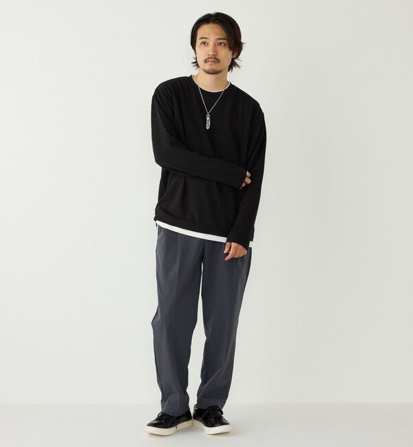 SHIPS Colors 「SHIPS Colors:フクレ ジャカード フェイクレイヤード ロンT」|Tシャツ・カットソー|