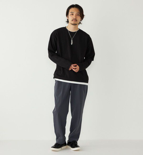 SHIPS Colors 「SHIPS Colors:フクレ ジャカード フェイクレイヤード ロンT」|Tシャツ・カットソー|