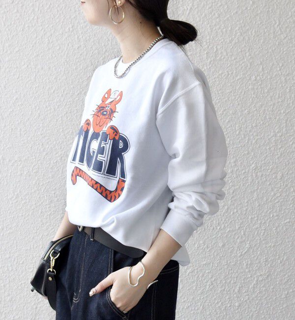 SHIPS any「The BOOK STORE:〈洗濯機可能〉タイガー プリント 裏起毛 スウェット」|スウェット・ジャージ|