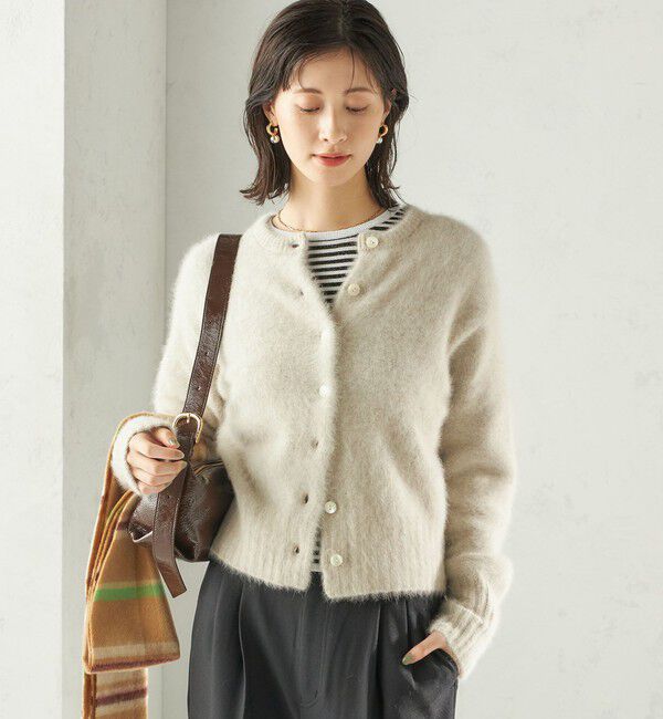 SHIPS for women「【一部WEB限定】〈手洗い可能〉フォックス クルーネック ニット カーディガン」|カーディガン|