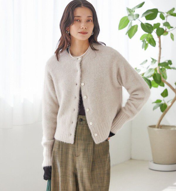 SHIPS for women「【一部WEB限定】〈手洗い可能〉フォックス クルーネック ニット カーディガン」|カーディガン|