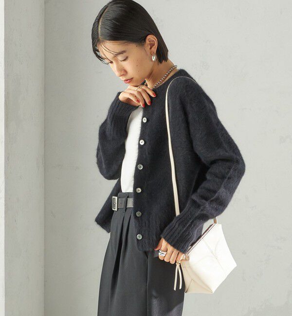 SHIPS for women「【一部WEB限定】〈手洗い可能〉フォックス クルーネック ニット カーディガン」|カーディガン|