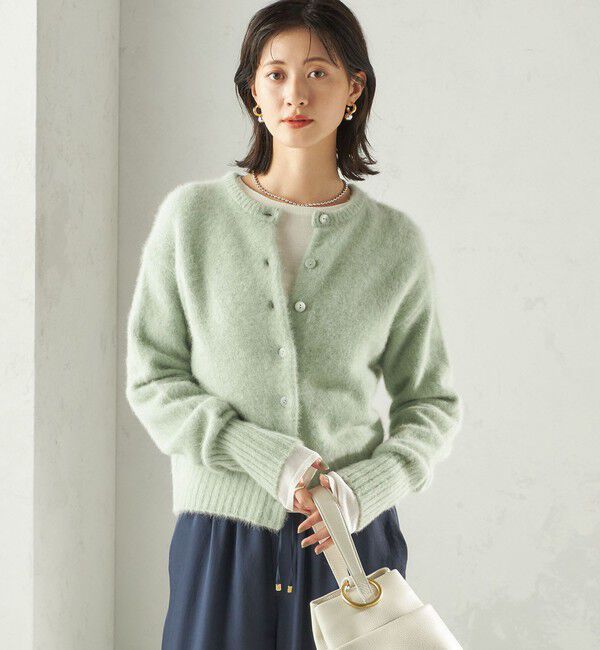 SHIPS for women「【一部WEB限定】〈手洗い可能〉フォックス クルーネック ニット カーディガン」|カーディガン|