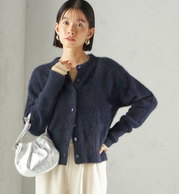 SHIPS for women「【一部WEB限定】〈手洗い可能〉フォックス クルーネック ニット カーディガン」|カーディガン|