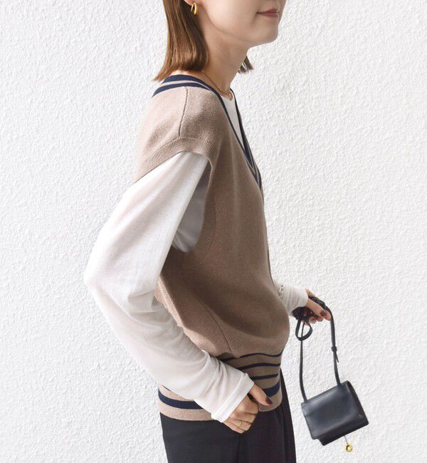 SHIPS for women「【WEB限定】〈手洗い可能〉チルデン ニット ベスト」|ベスト・ジレ|