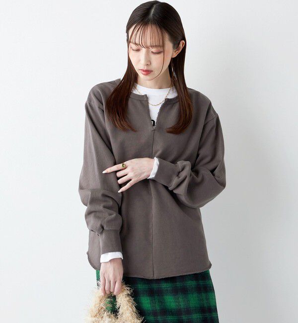 SHIPS Colors 「SHIPS Colors:〈手洗い可能〉USA 裏毛 スキッパー プルオーバー」|Tシャツ・カットソー|