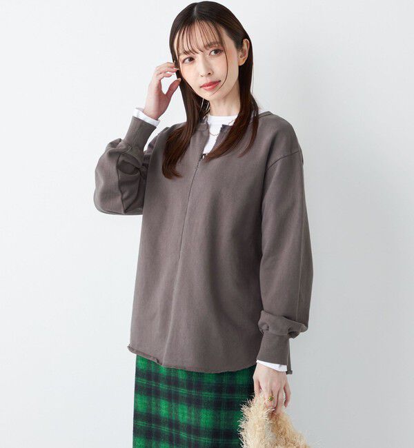 SHIPS Colors 「SHIPS Colors:〈手洗い可能〉USA 裏毛 スキッパー プルオーバー」|Tシャツ・カットソー|