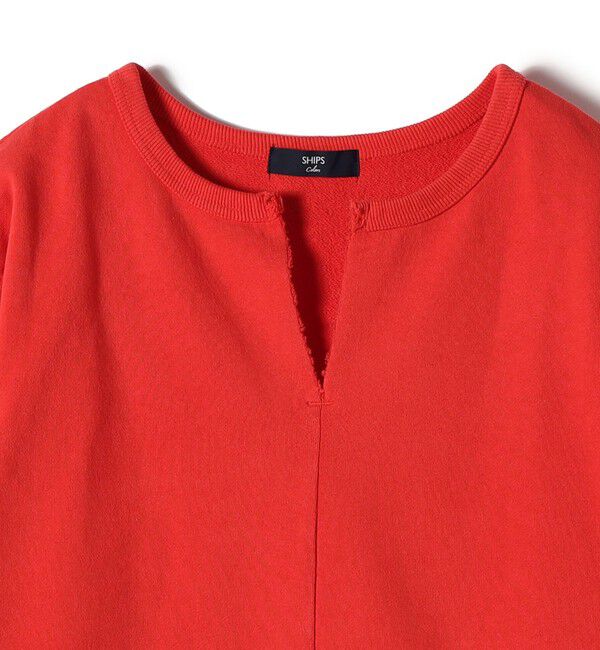 SHIPS Colors 「SHIPS Colors:〈手洗い可能〉USA 裏毛 スキッパー プルオーバー」|Tシャツ・カットソー|