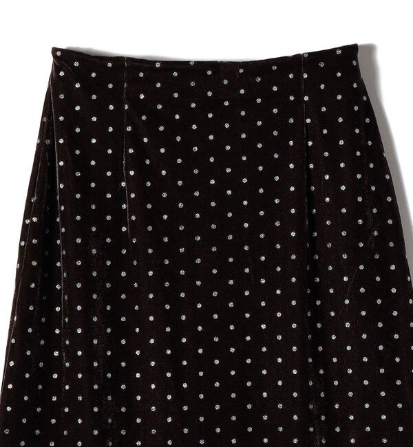 SHIPS Colors 「SHIPS Colors:〈手洗い可能〉グリッタープリント ポリエステルベロア フレアスカート」|フレア|