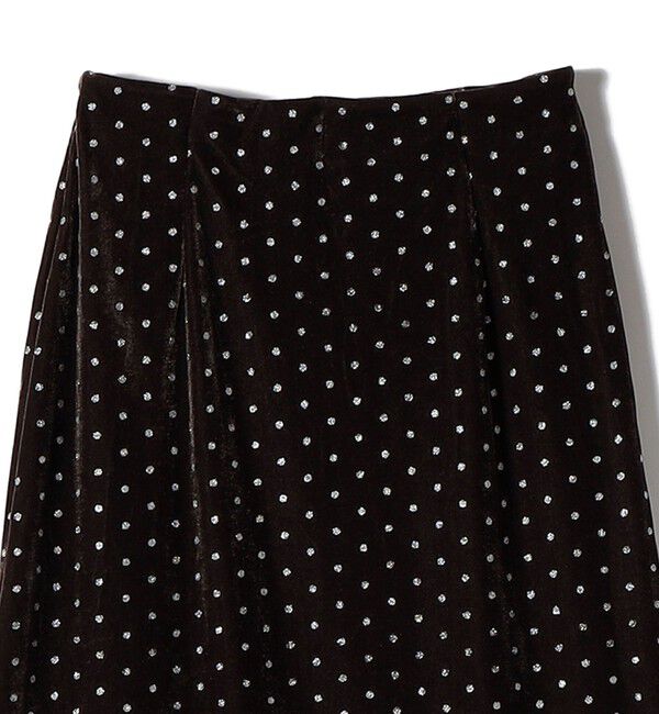 SHIPS Colors 「SHIPS Colors:〈手洗い可能〉グリッタープリント ポリエステルベロア フレアスカート」|フレア|