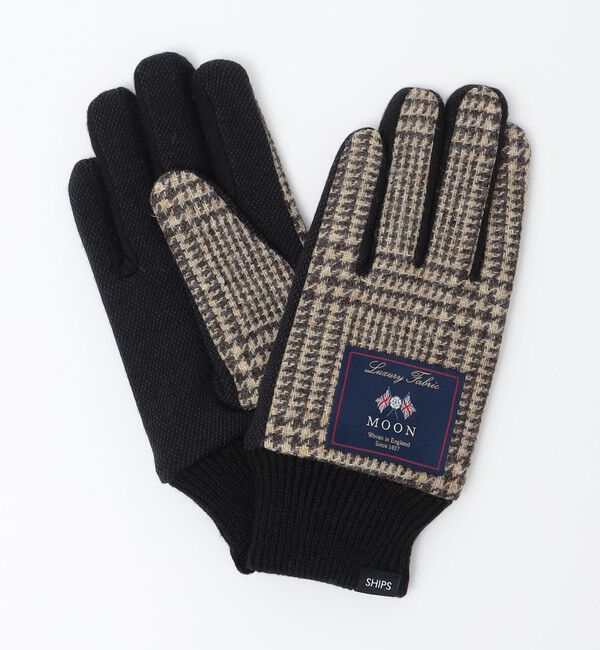 SHIPS「SHIPS: MOON ニット グローブ」|手袋|ブラウン系