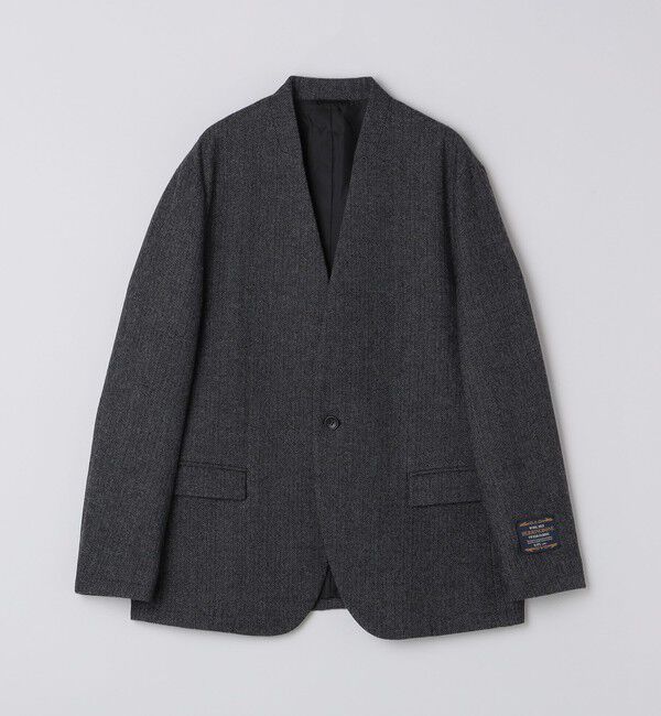 SHIPS Colors 「SHIPS Colors:T/W ツイード ノーカラー ジャケット(セットアップ対応可能)◇」|ノーカラージャケット|