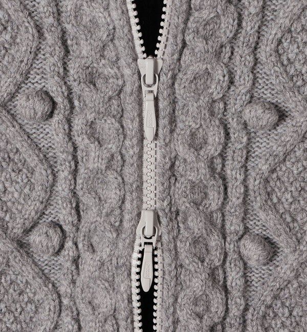 SHIPS for women「SHIPS Primary Navy Label:〈手洗い可能〉PON PON ケーブル ジップ アップ カーディガン」|カーディガン|