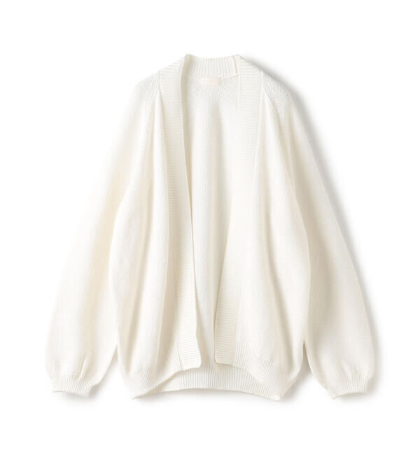 Ballsey「モスステッチ フロントオープンカーディガン」|カーディガン|11 ホワイト