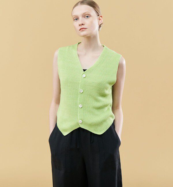 GALERIE VIE「リネンフルカーディガン Vネックベスト」|ニット・セーター|