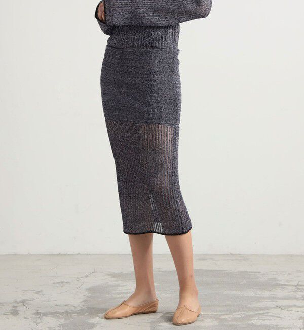 BACCA「ポリエステルレース ニットチューブスカート」|スカート|