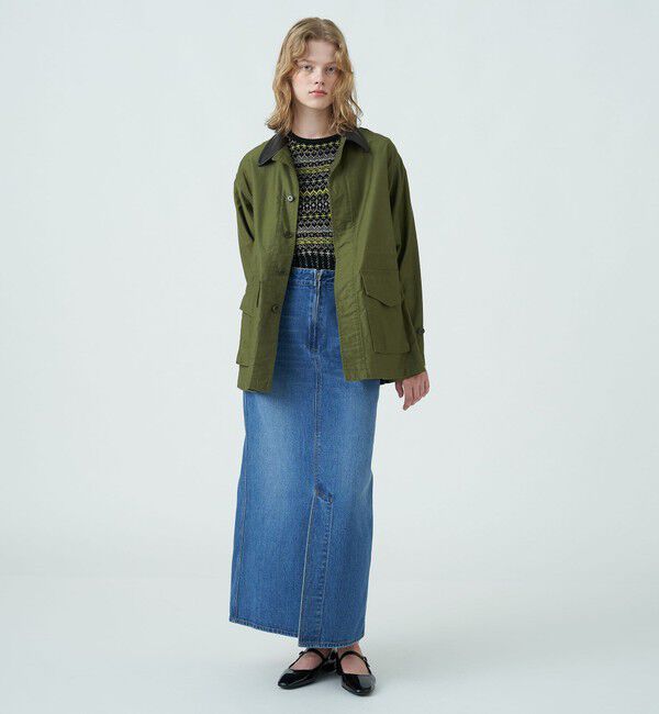 MACPHEE「スラブバックサテン ミリタリージャケット」|ミリタリージャケット|