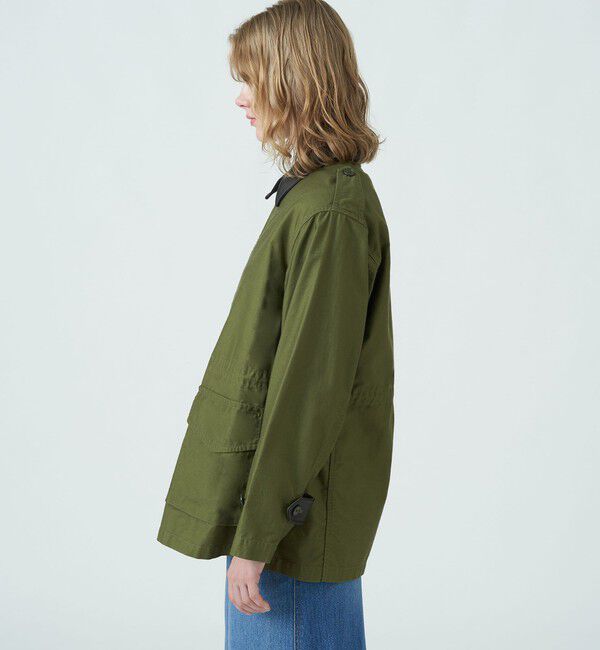 MACPHEE「スラブバックサテン ミリタリージャケット」|ミリタリージャケット|