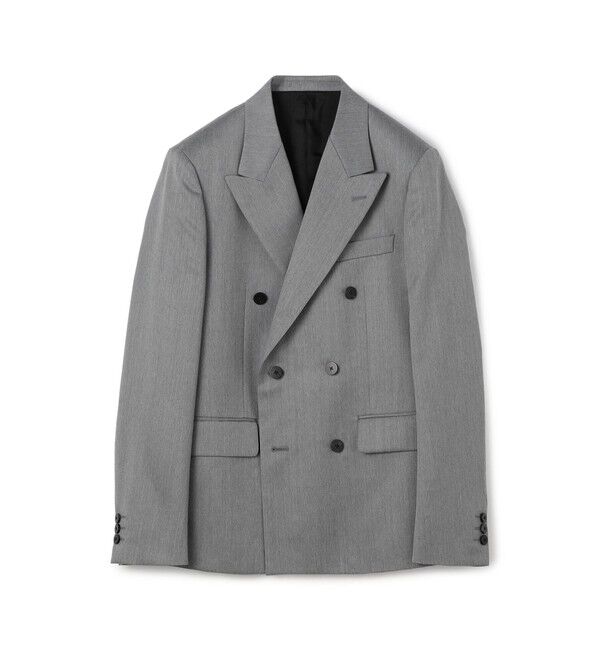 Edition「ウールモヘヤピークドラペルダブルジャケット」|テーラードジャケット|15 グレー