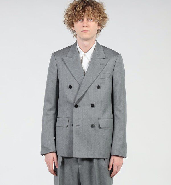 Edition「ウールモヘヤピークドラペルダブルジャケット」|テーラードジャケット|
