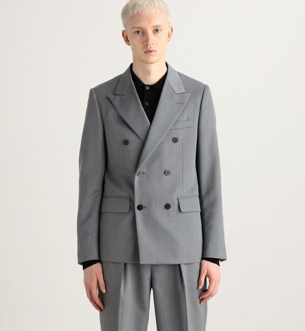 Edition「ウールモヘヤピークドラペルダブルジャケット」|テーラードジャケット|