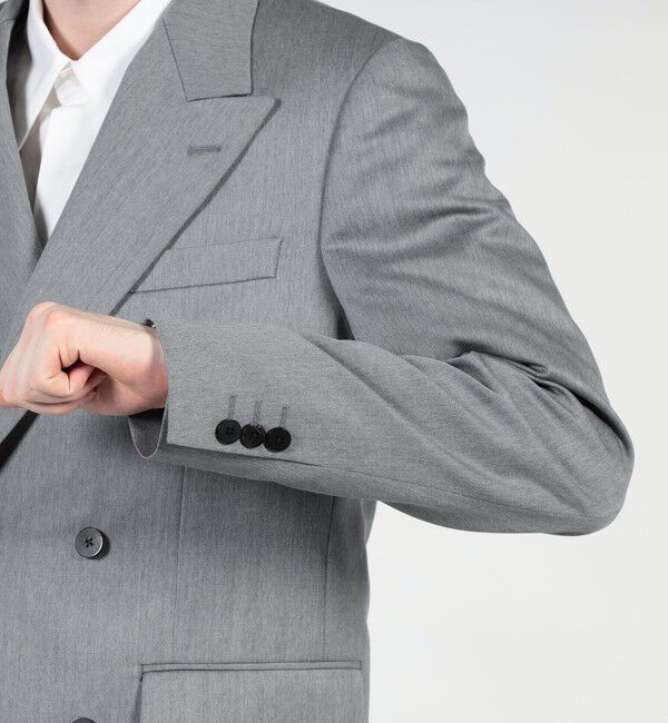Edition「ウールモヘヤピークドラペルダブルジャケット」|テーラードジャケット|