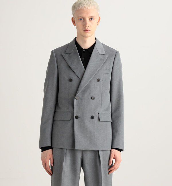 Edition「ウールモヘヤピークドラペルダブルジャケット」|テーラードジャケット|