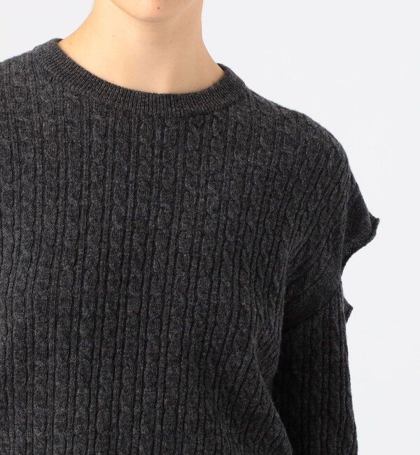 Edition「スリットスリーブケーブルニットプルオーバー」|ニット・セーター|