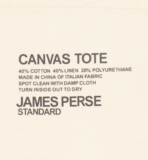 JAMES PERSE「コットンリネンキャンバストートバッグ LARGE AMF0016」|トートバッグ|