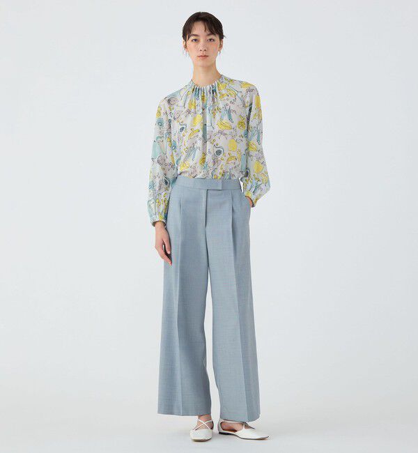 TOMORROWLAND collection「シャイニーシャーク センタープレスワイドパンツ」|スラックス|