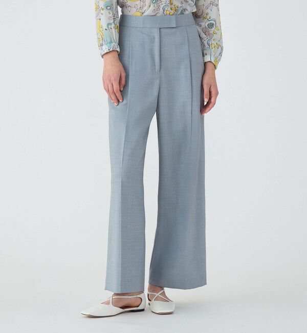 TOMORROWLAND collection「シャイニーシャーク センタープレスワイドパンツ」|スラックス|