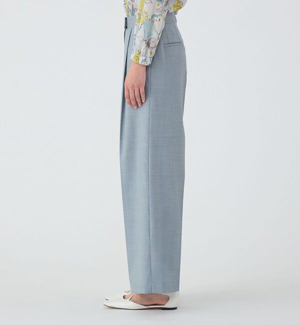 TOMORROWLAND collection「シャイニーシャーク センタープレスワイドパンツ」|スラックス|