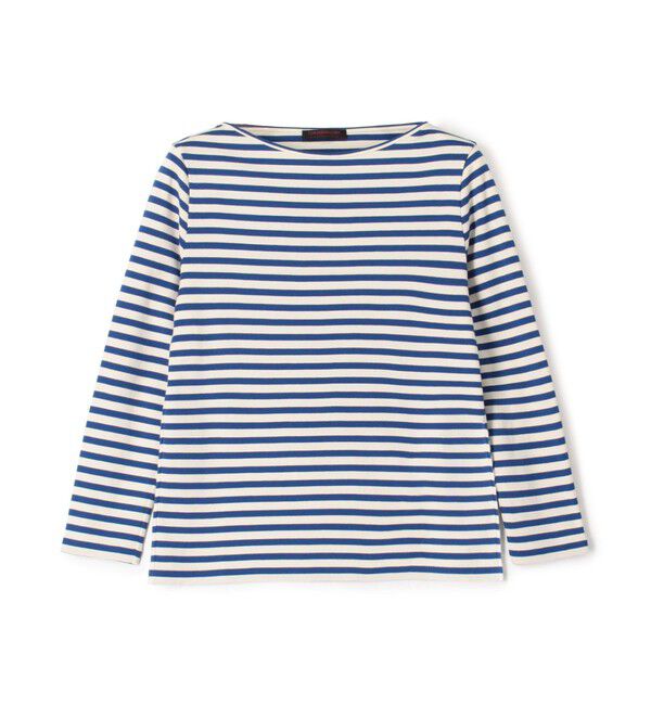 TOMORROWLAND collection「コットンフライスボーダー ボートネックプルオーバー」|Tシャツ・カットソー|66 ブルー系