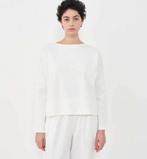 GALERIE VIE「クリアヤーンリブ ワイドボートネックプルオーバー」|Tシャツ・カットソー|