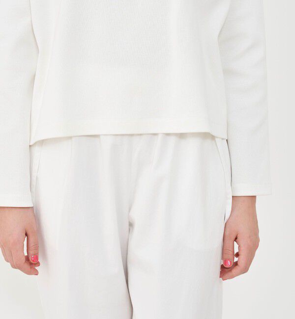 GALERIE VIE「クリアヤーンリブ ワイドボートネックプルオーバー」|Tシャツ・カットソー|
